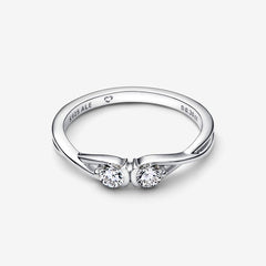 Infinite Lab-grown Diamond Double Facing Ring 0.30 carat tw Sterling Silver