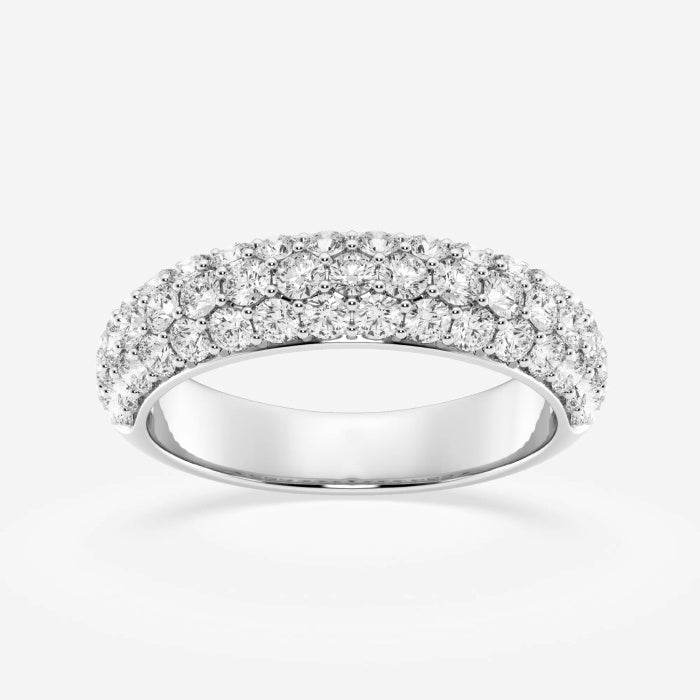 1 12 ctw Round Lab Grown Diamond Domed Fashion Band