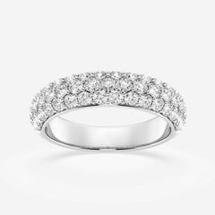 1 12 ctw Round Lab Grown Diamond Domed Fashion Band