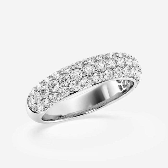 1 12 ctw Round Lab Grown Diamond Domed Fashion Band