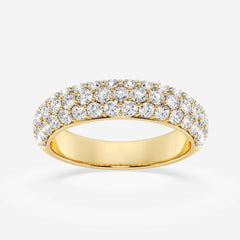 1 12 ctw Round Lab Grown Diamond Domed Fashion Band