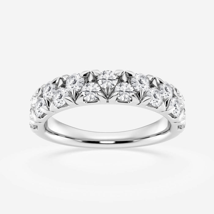 1 ctw Round Lab Grown Diamond Alternating Fashion Band