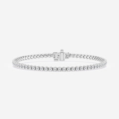 Round Lab Grown Diamond Tulip Prong Tennis Bracelet - 7 Inches