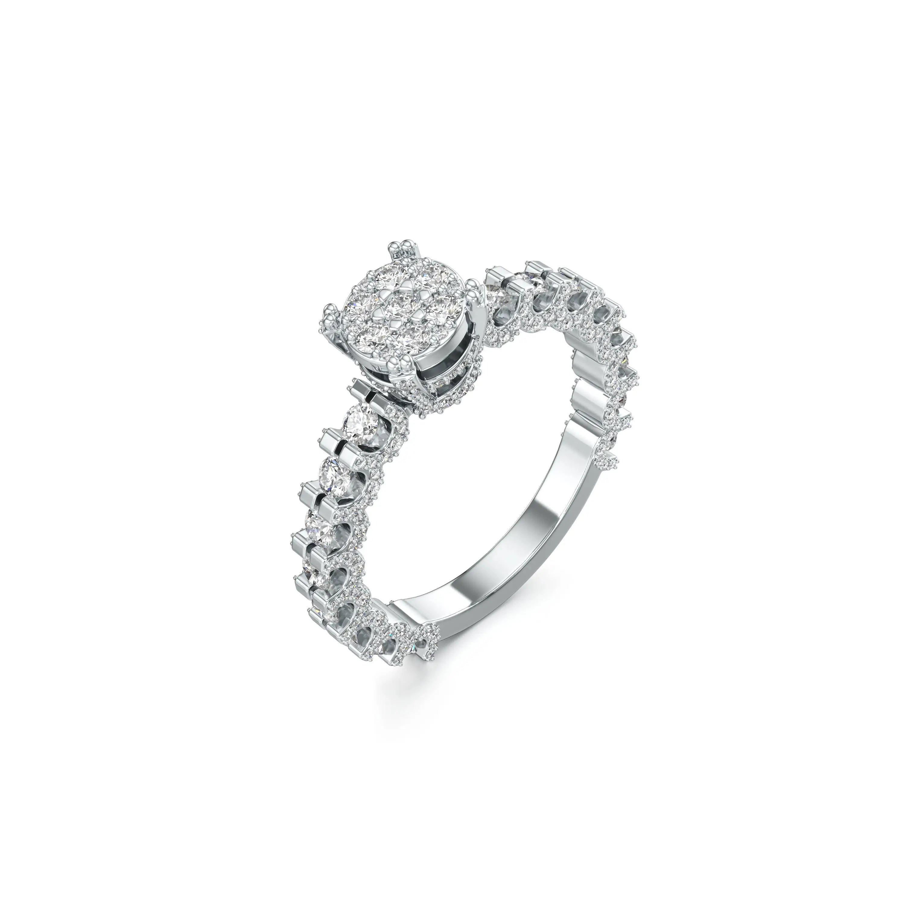 Enticing Cluster Lab Grown Diamond Ring