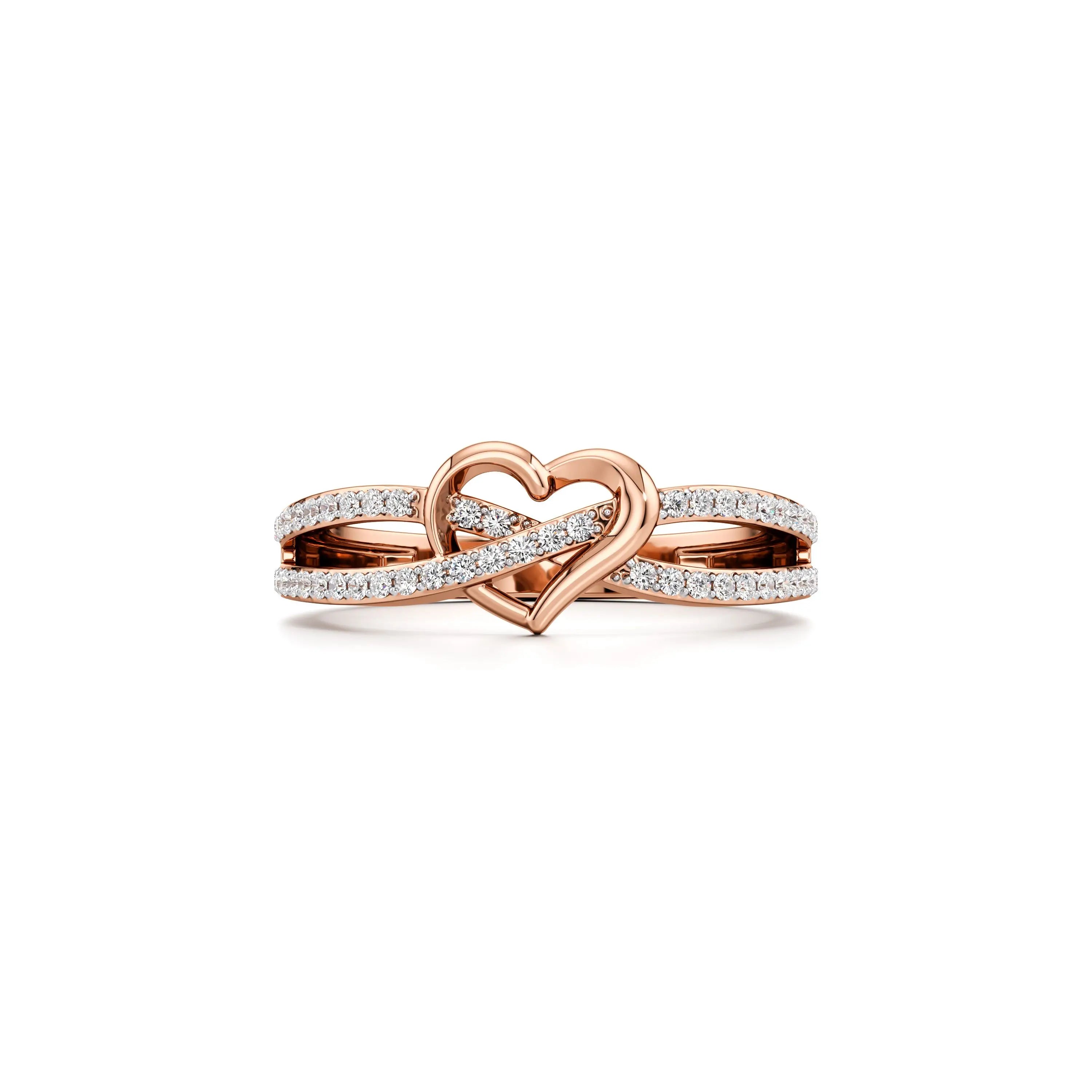 Entwined Heart Lab Grown Diamond Ring