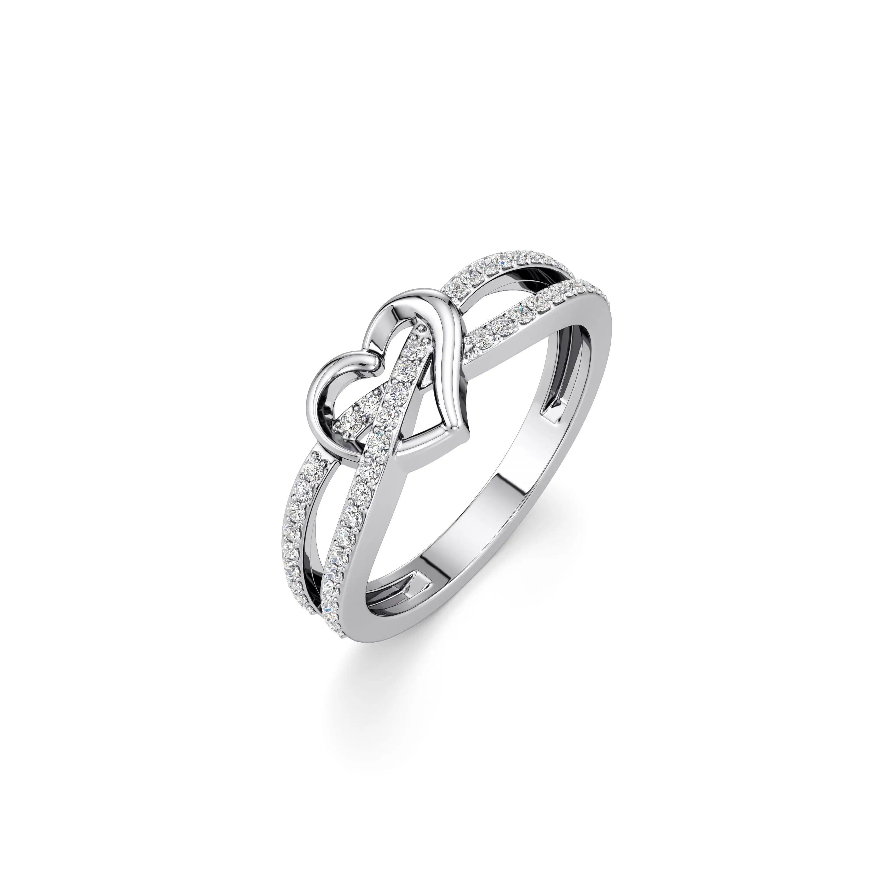 Entwined Heart Lab Grown Diamond Ring