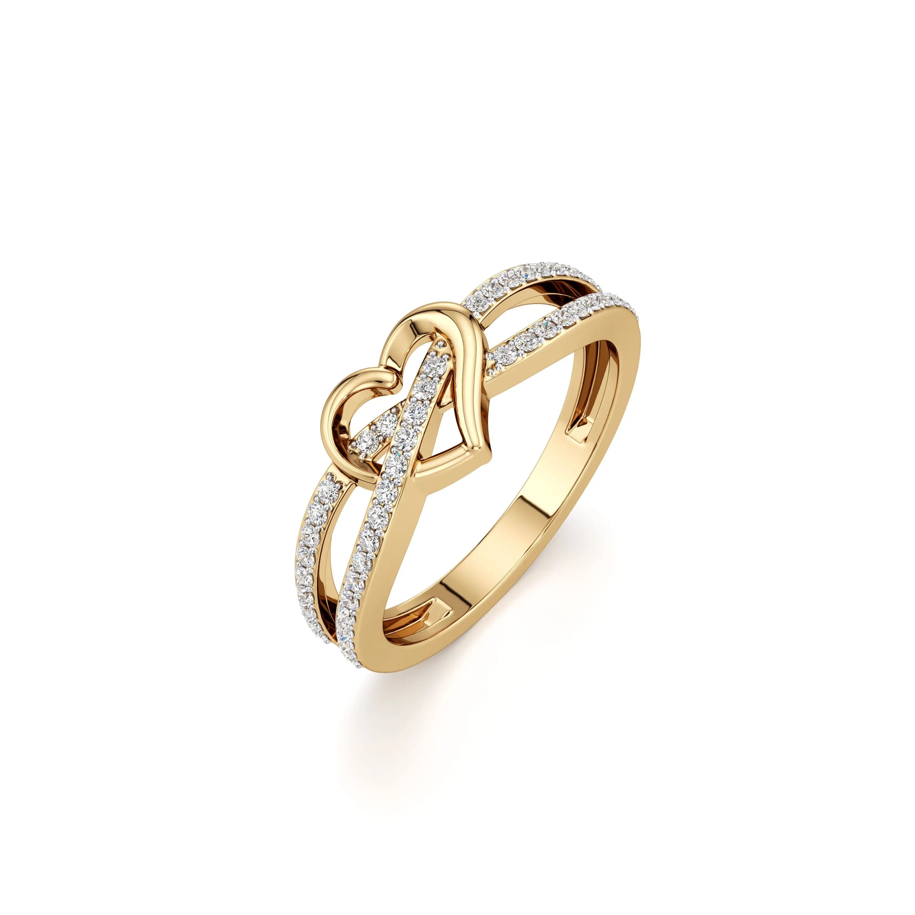 Entwined Heart Lab Grown Diamond Ring