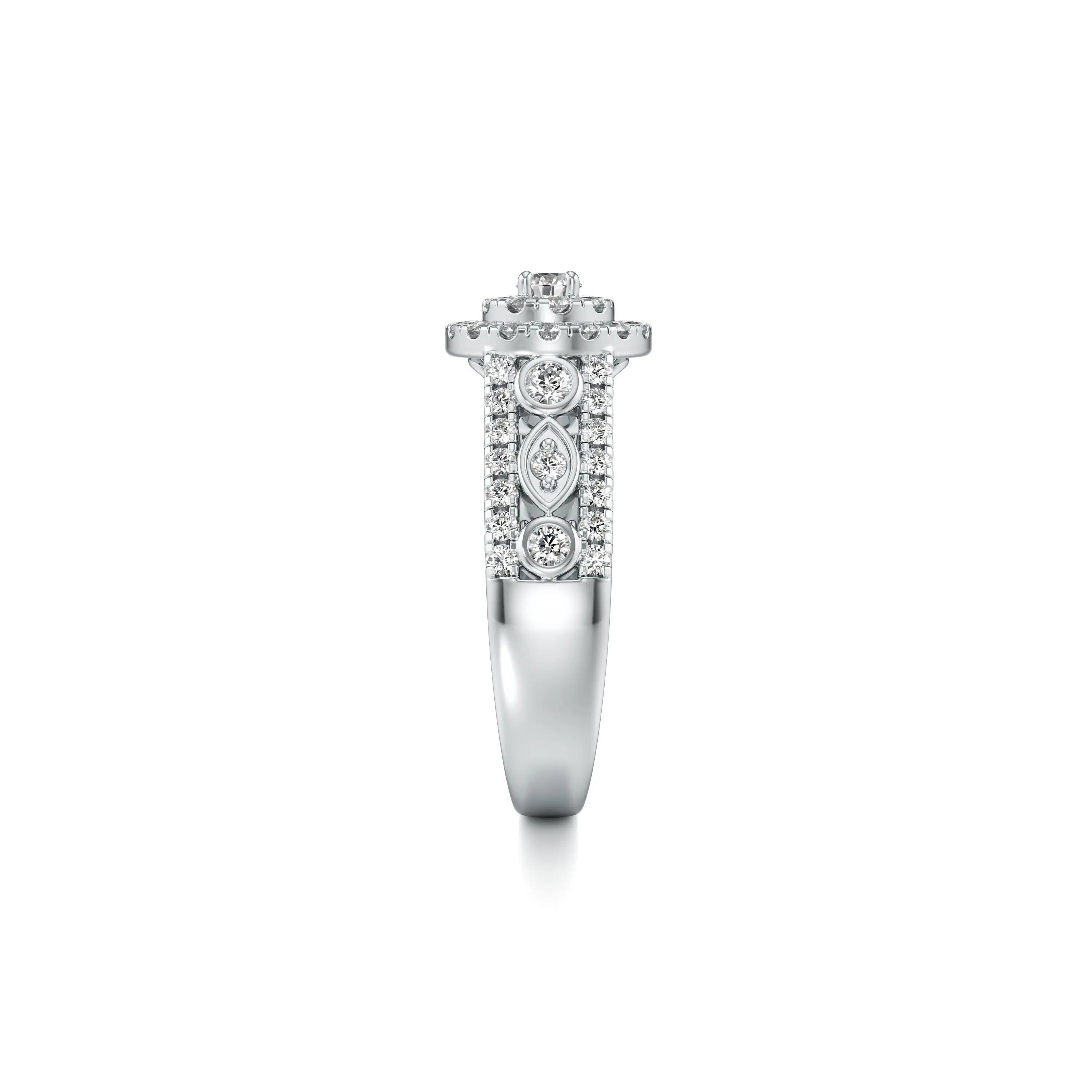 Exotic Solitaire Lab Grown Diamond Ring