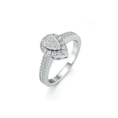 Exquisite Pear Lab Grown Diamond Ring