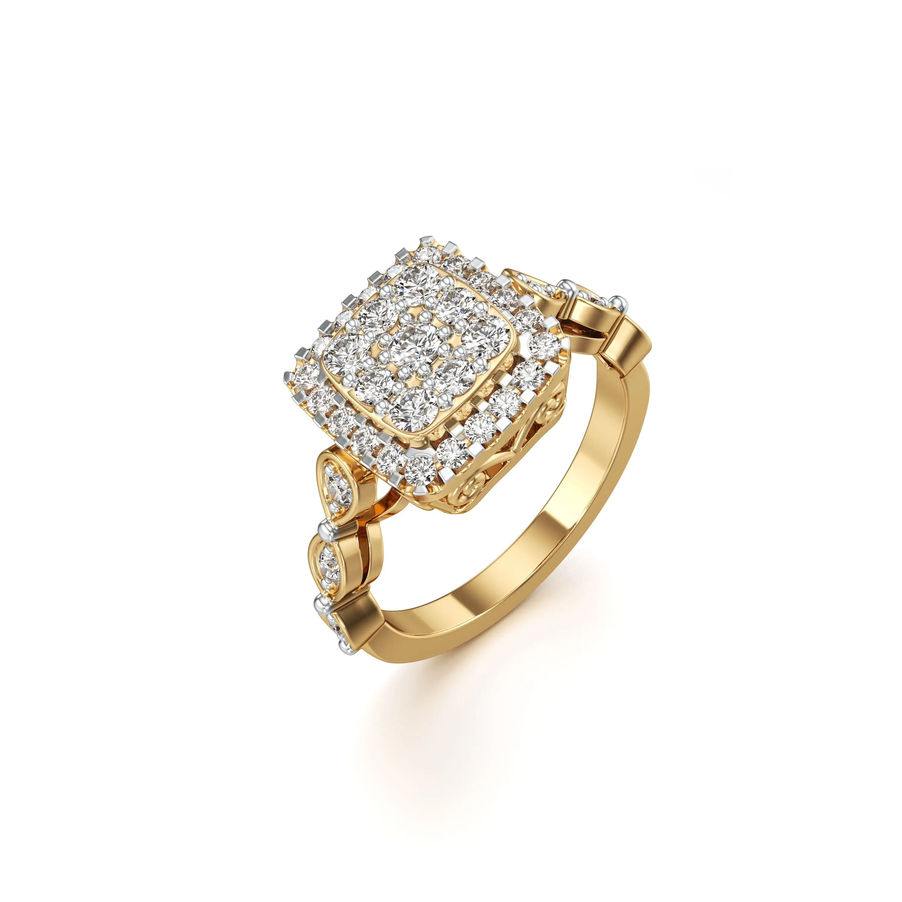 Gemmy Square Lab Grown Diamond Ring