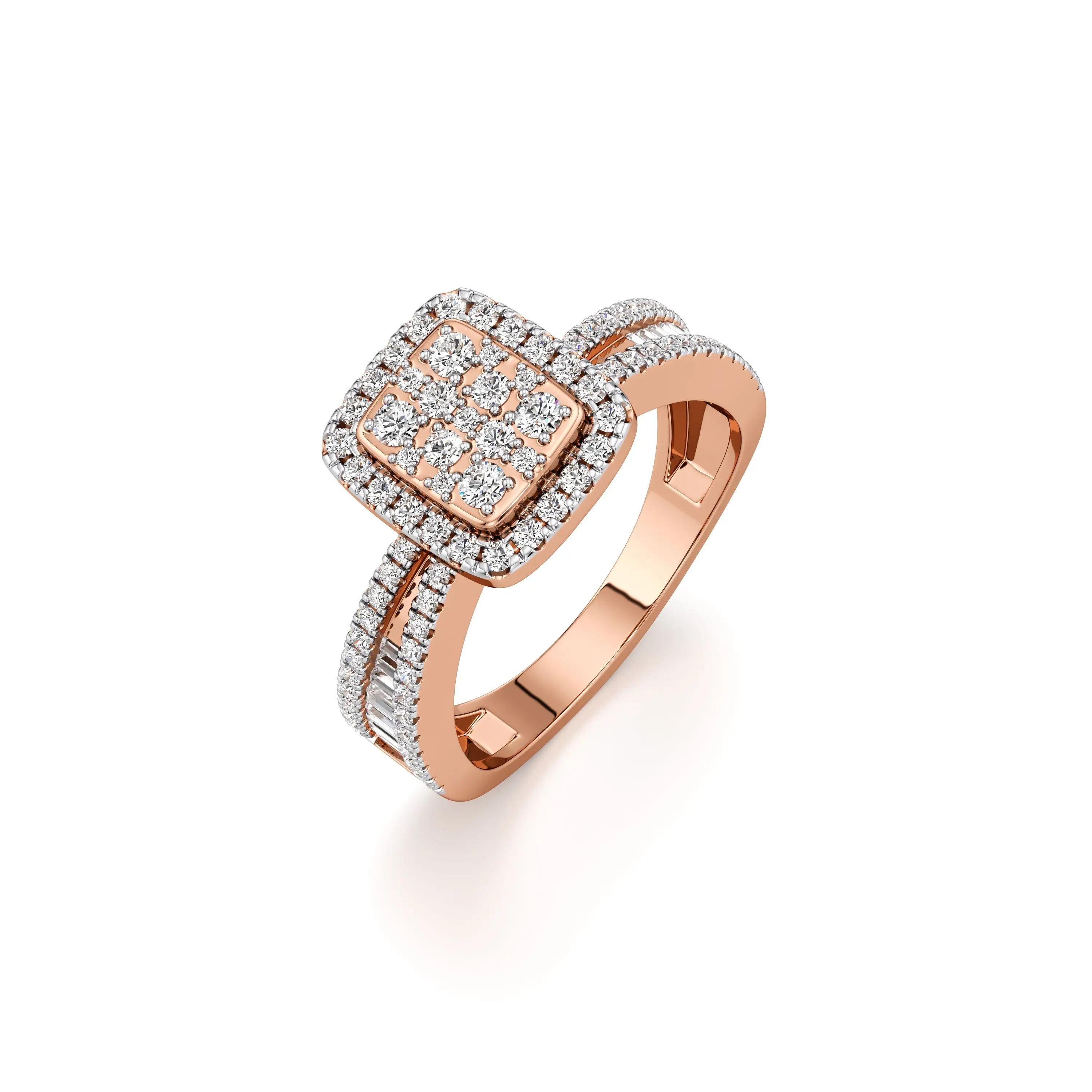 Geometric Glamour Lab Grown Diamond Ring