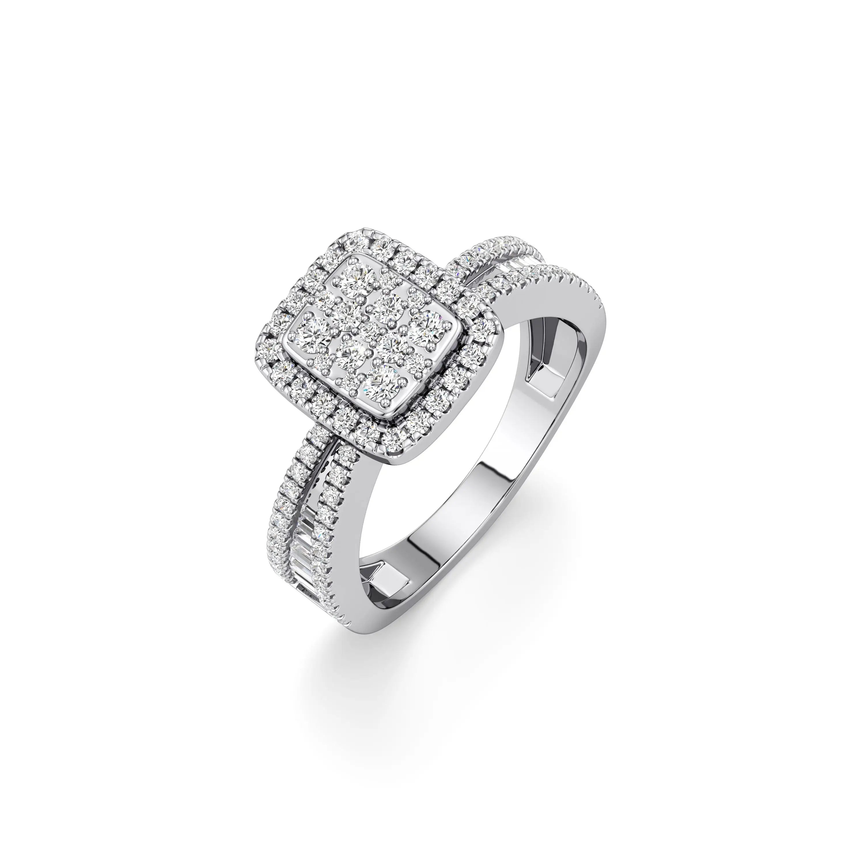 Geometric Glamour Lab Grown Diamond Ring