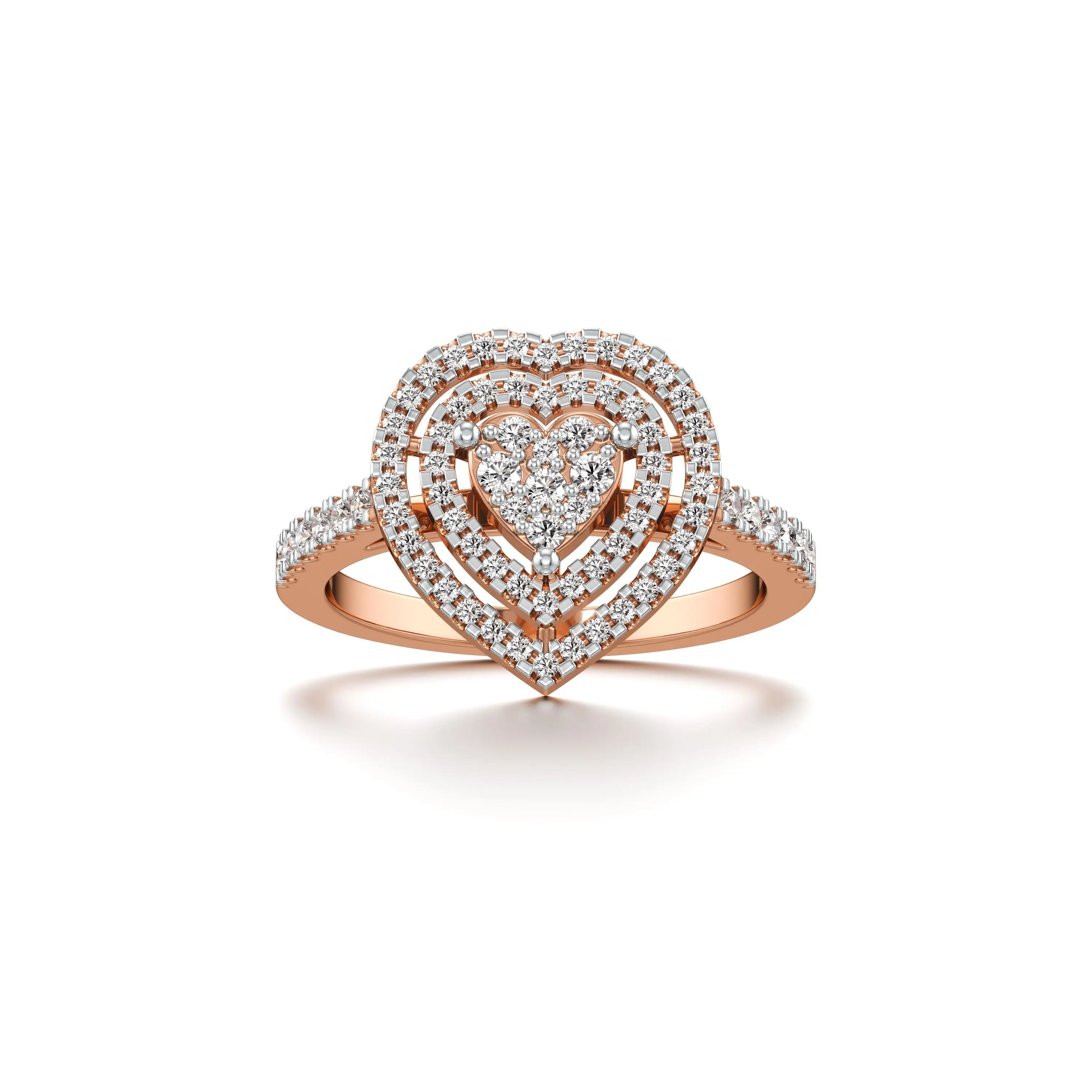 Glitzy Heart Lab Grown Diamond Ring