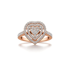 Glitzy Heart Lab Grown Diamond Ring