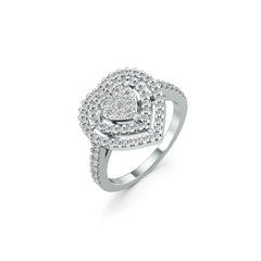 Glitzy Heart Lab Grown Diamond Ring