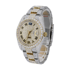 Rolex Diamond Customised Watch Oyster Gold Dial