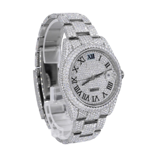 Rolex Diamond Customised Watch Oyster Roman Hours