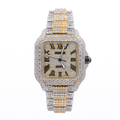 Cartier Diamond Customised Watch Santos Roman Hour