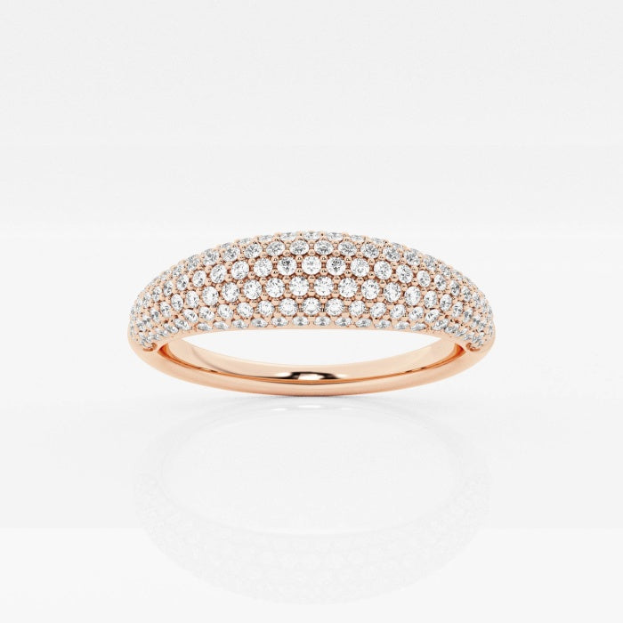 näas Bombë Round Lab Grown Diamond Pave Fashion Band