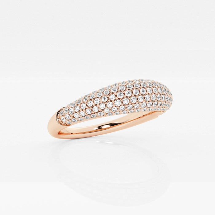 näas Bombë Round Lab Grown Diamond Pave Fashion Band