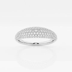 näas Bombë Round Lab Grown Diamond Pave Fashion Band