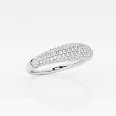 näas Bombë Round Lab Grown Diamond Pave Fashion Band