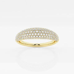 näas Bombë Round Lab Grown Diamond Pave Fashion Band