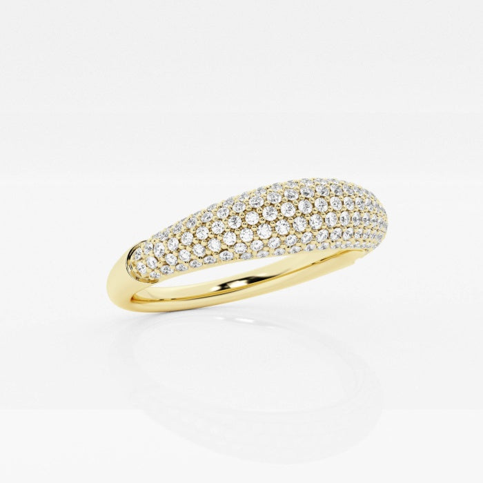 näas Bombë Round Lab Grown Diamond Pave Fashion Band