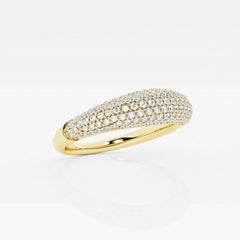 näas Bombë Round Lab Grown Diamond Pave Fashion Band