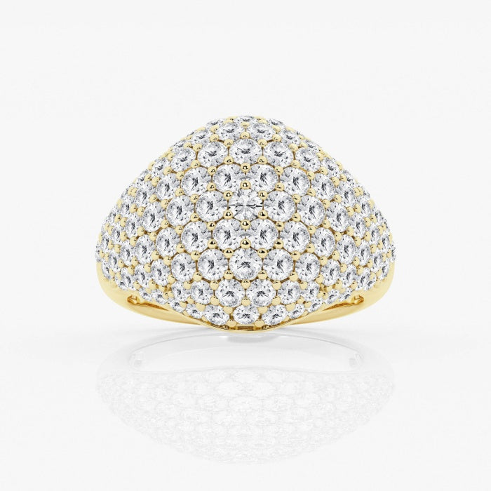 3 ctw Round Lab Grown Diamond Pave Dome Fashion Ring