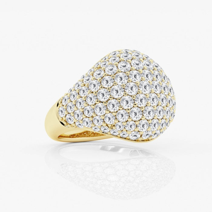 3 ctw Round Lab Grown Diamond Pave Dome Fashion Ring