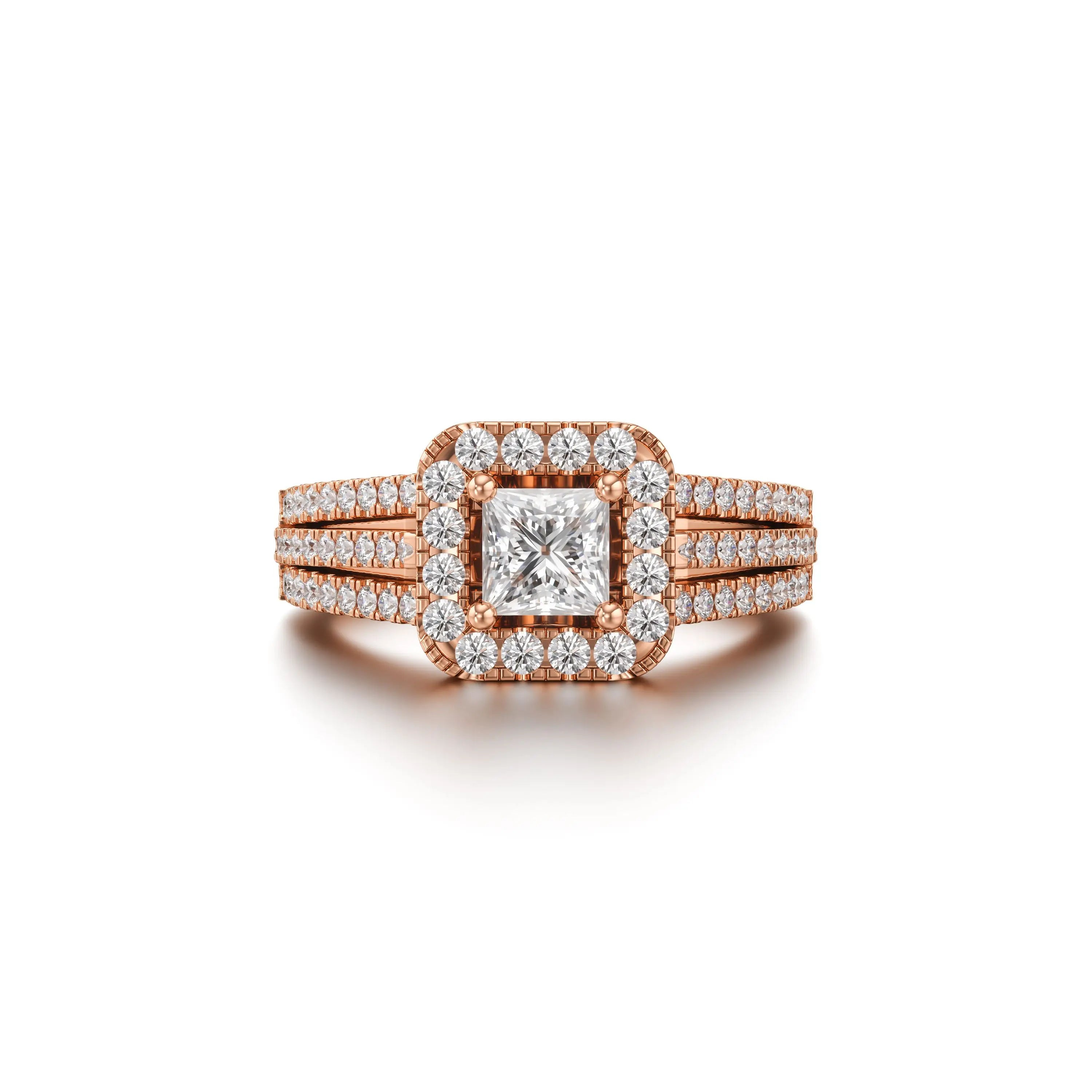 Solitaire Triad Lab Grown Diamond Ring