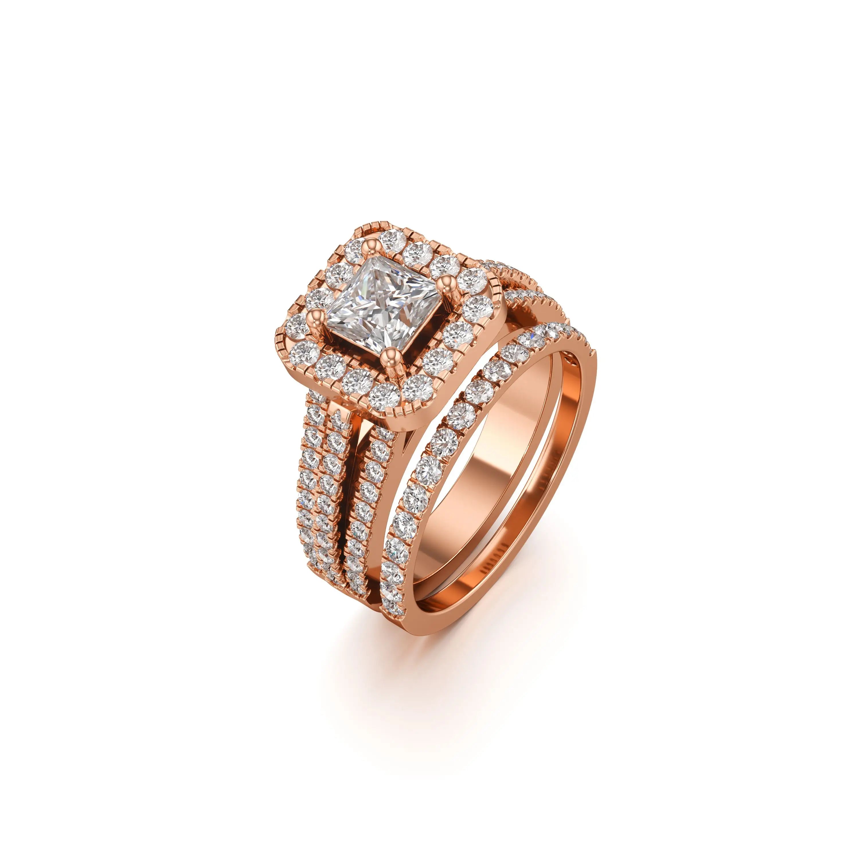 Solitaire Triad Lab Grown Diamond Ring