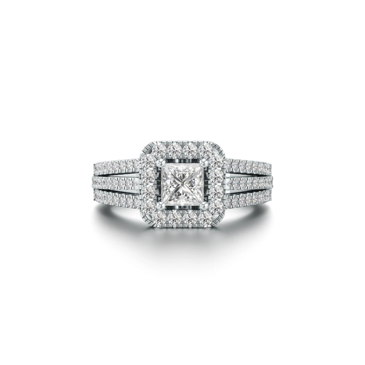 Solitaire Triad Lab Grown Diamond Ring