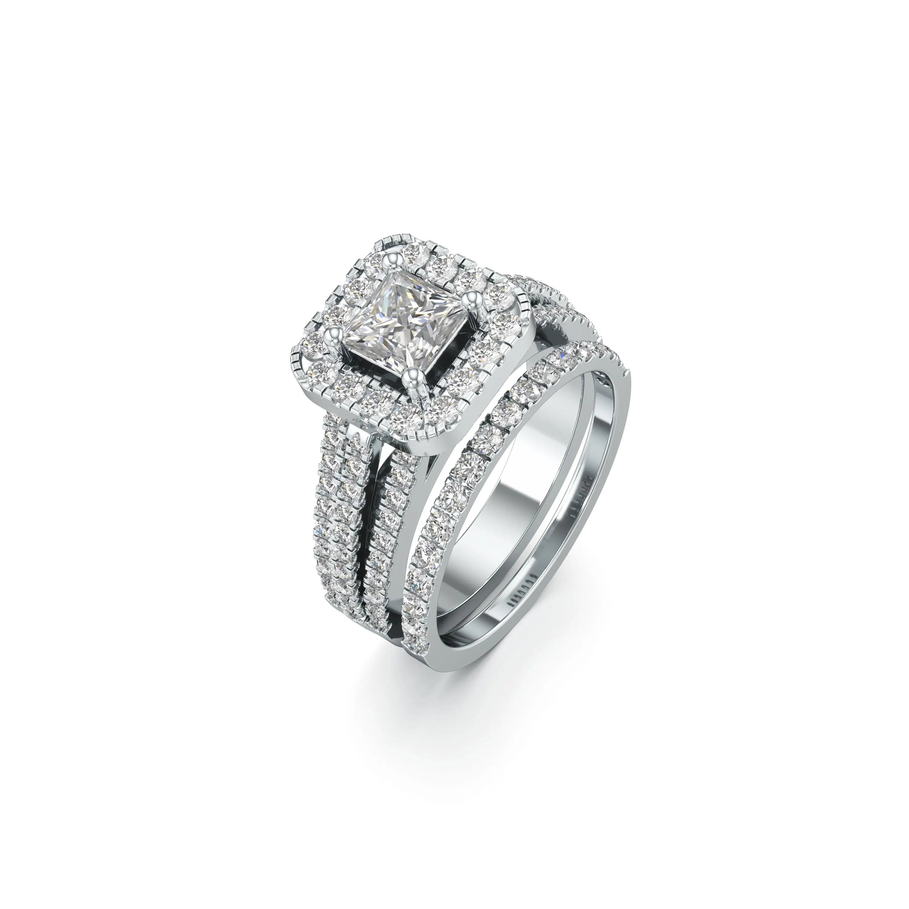 Solitaire Triad Lab Grown Diamond Ring