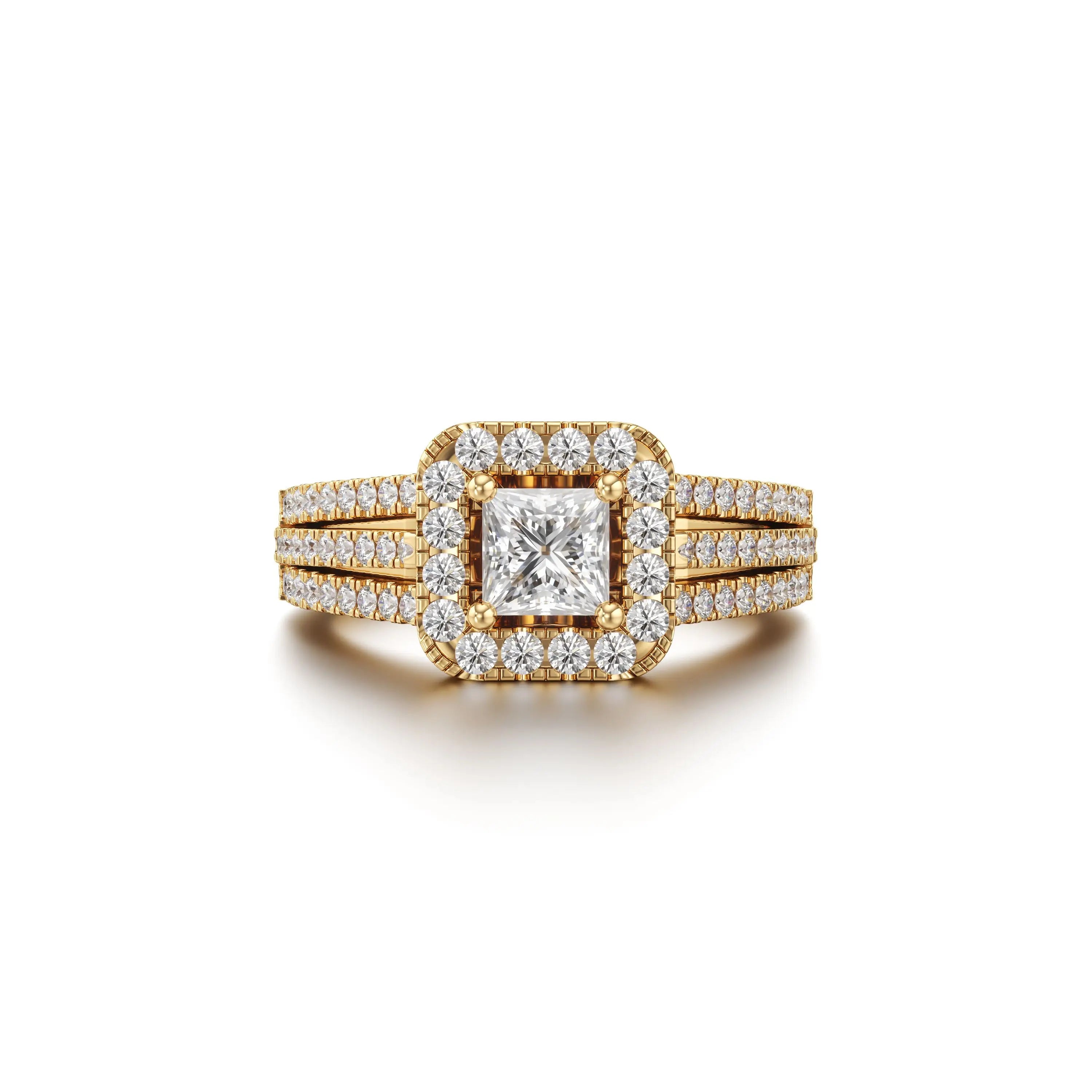 Solitaire Triad Lab Grown Diamond Ring