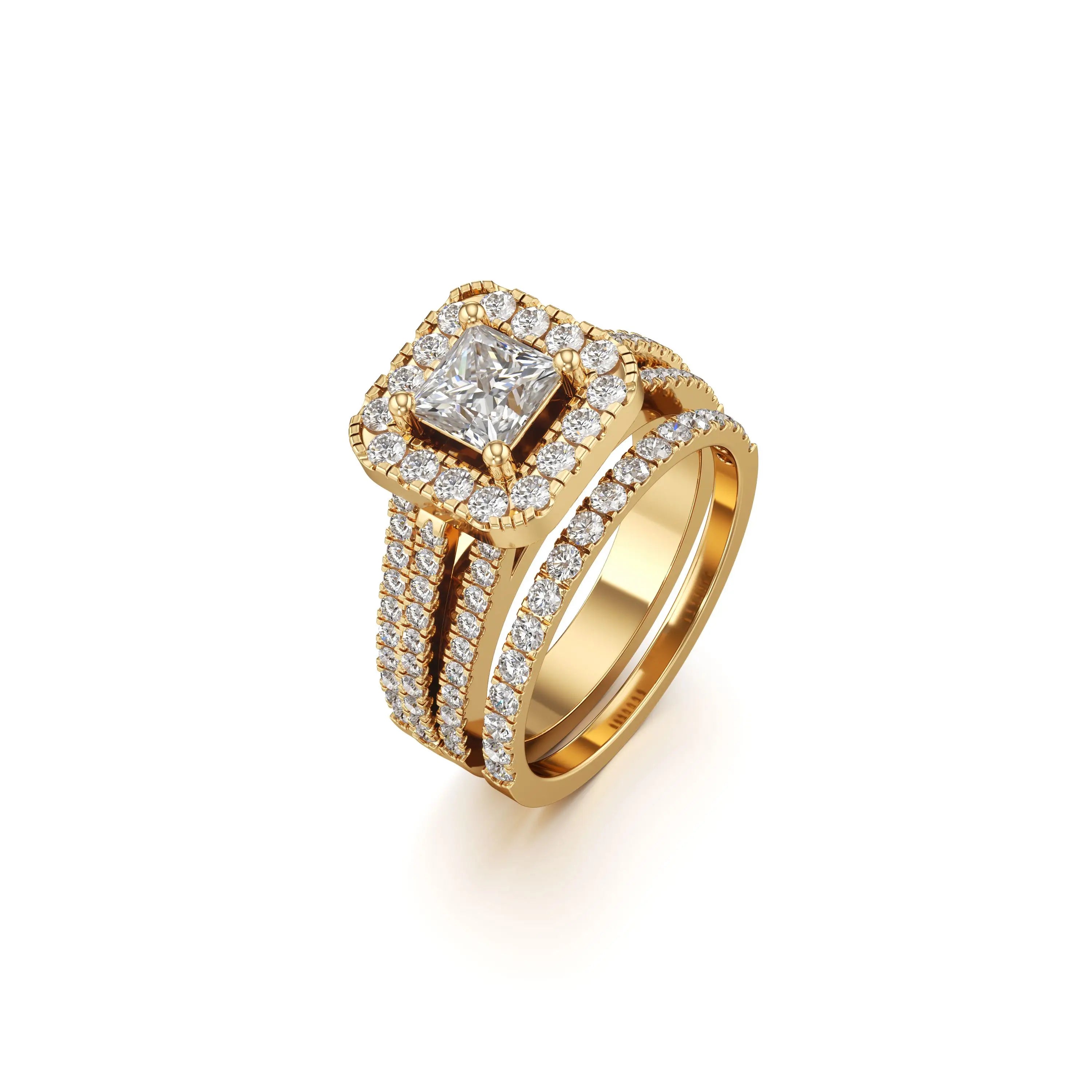 Solitaire Triad Lab Grown Diamond Ring