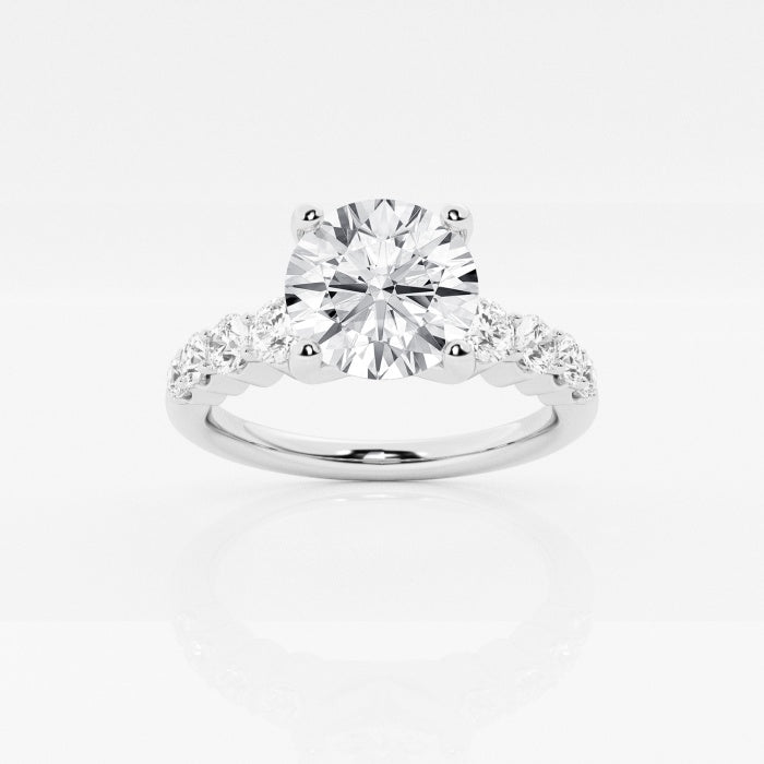 2 ctw Round Lab Grown Diamond Graduated Engagement Ring