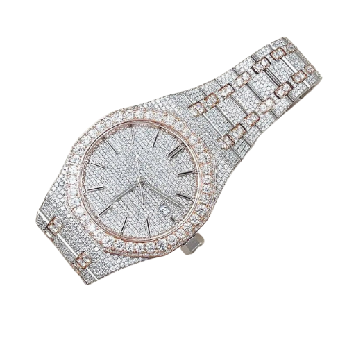 Audemars Piguet Customised Diamond Watch Gold and Silver Toned Dial