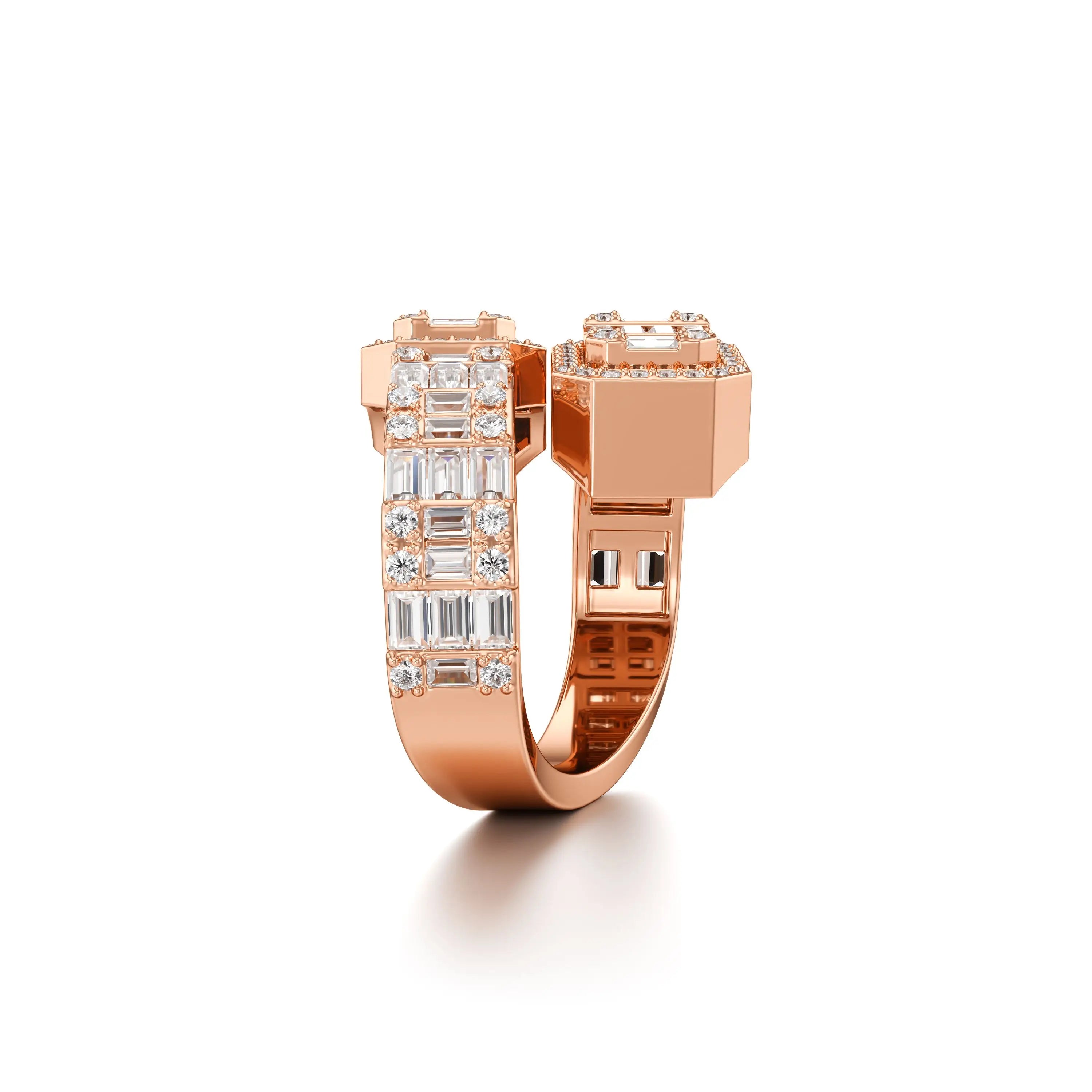 Voguish Overlapping Lab Grown Diamond Ring