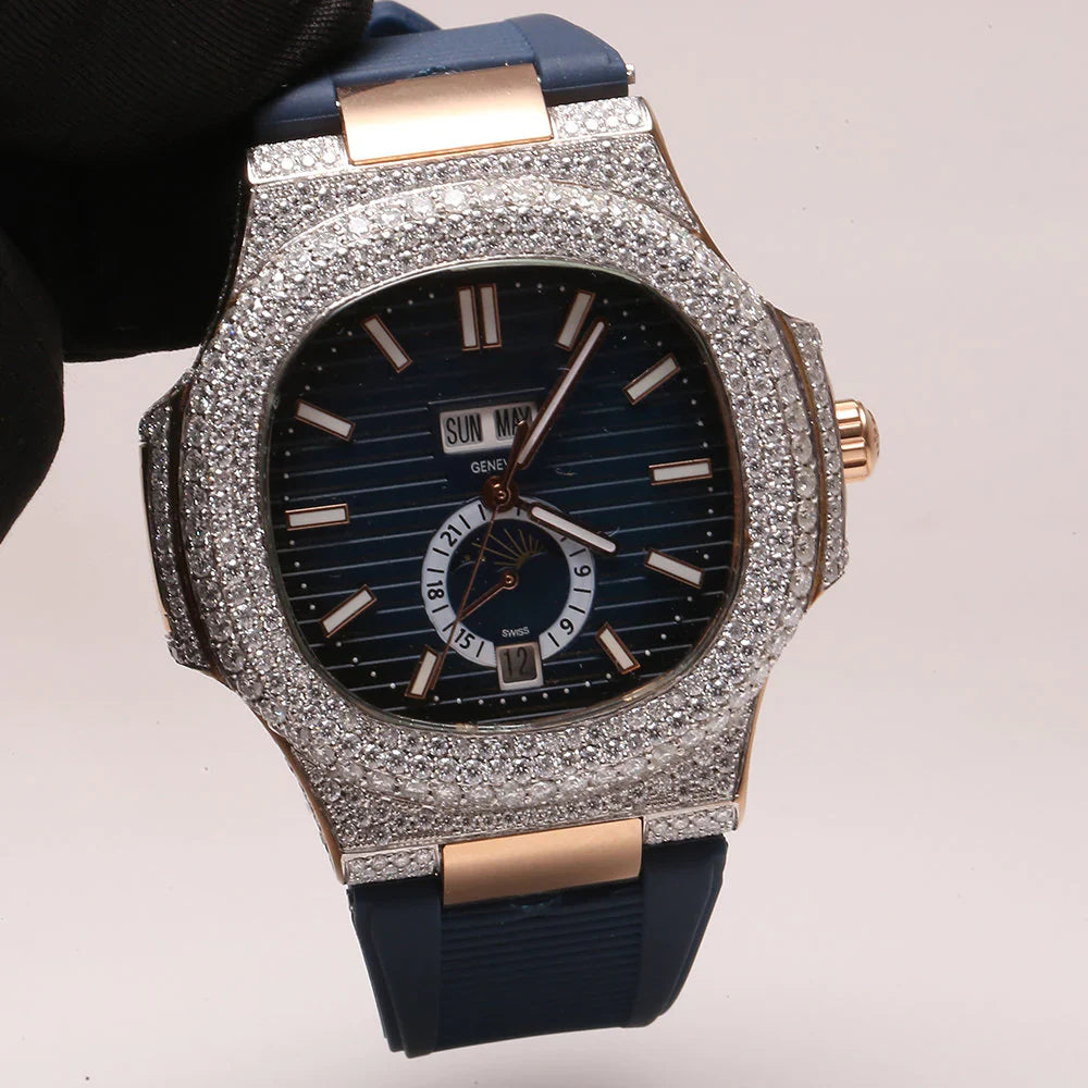 blue_dial_diamond watch