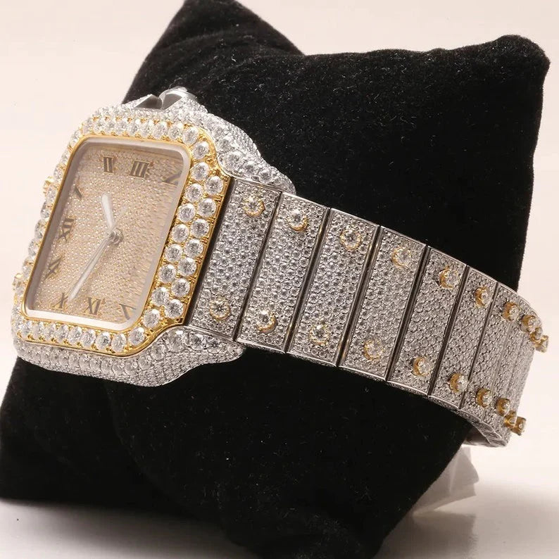 cartier-gold-dial-41mm-vvs-moissanite-diamond-watch