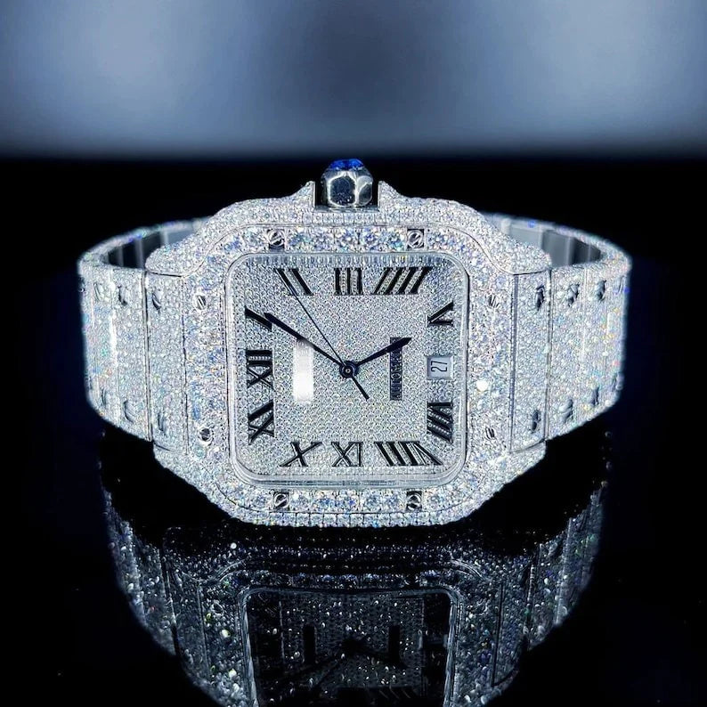 cartier-silver-dial-41mm-vvs-moissanite-diamond-watch