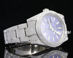 rolex-blue-dial-round-41mm-vvs-moissanite-diamond-watch